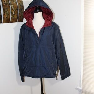Abercrombie, Vintage pull over hooded light weight rain jacket. Womens Medium